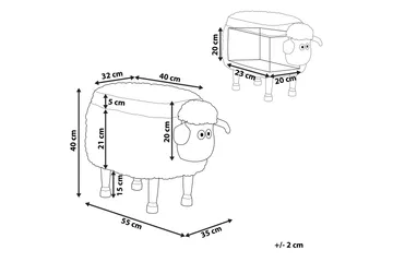 Sheep Sittepuff med Oppbevaring - Brun - Møbler - Stoler - Krakk - Puff
