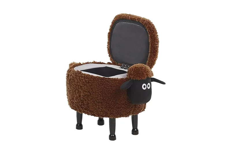 Sheep Sittepuff med Oppbevaring - Brun - Møbler - Stoler - Krakk - Puff