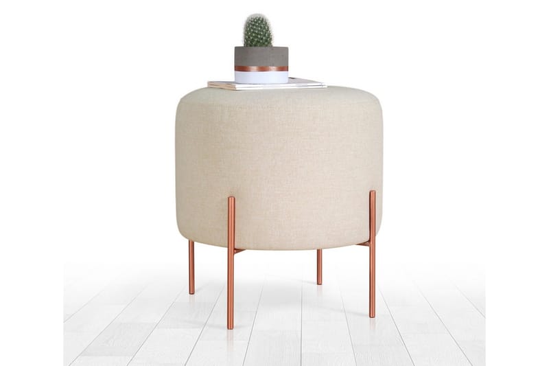 Sittepuff Armidale 40 cm - Beige - Møbler - Stoler - Krakk - Puff