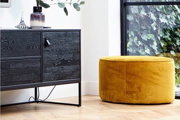 Sittepuff Asra Lav Rund - Oker - Møbler - Stoler - Krakk - Puff