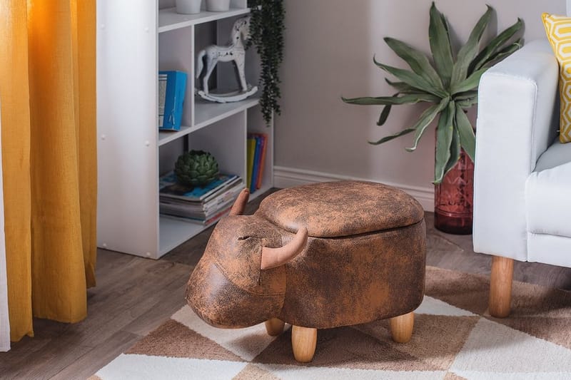 Sittepuff Cow 60 cm - Brun - Møbler - Stoler - Krakk - Puff