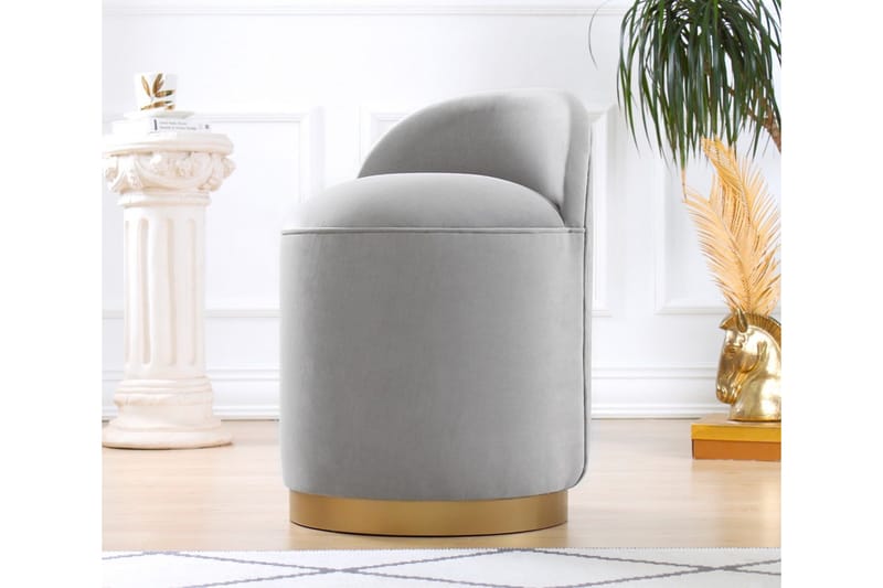 Sittepuff Kaneohe 45 cm - Grå - Møbler - Stoler - Krakk - Puff