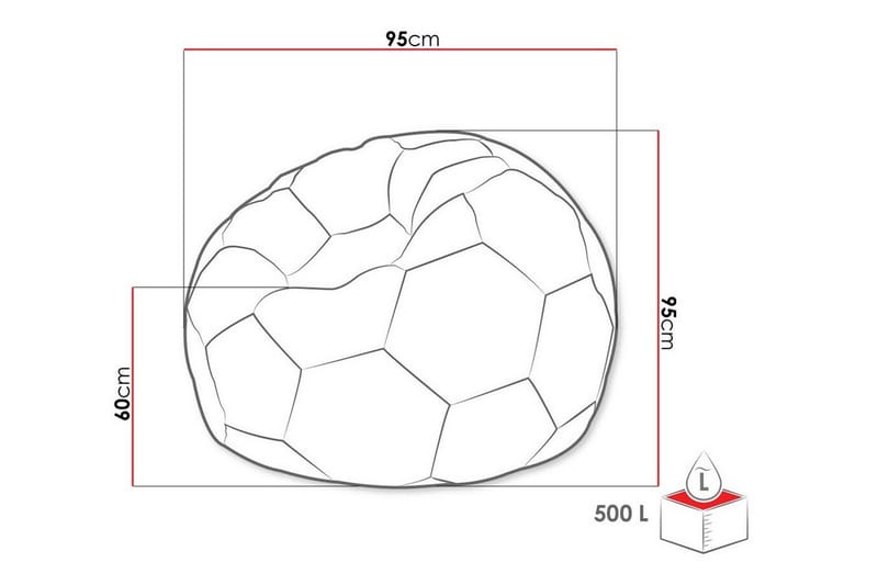 Sittepuff Kintore 95 cm - Hvid - Møbler - Stoler - Krakk - Puff