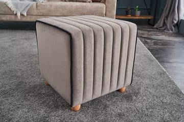 Sittepuff Mojajua - Grå / Natur - Møbler - Stoler - Krakk - Puff
