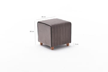 Sittepuff Mojajua - Grå / Natur - Møbler - Stoler - Krakk - Puff