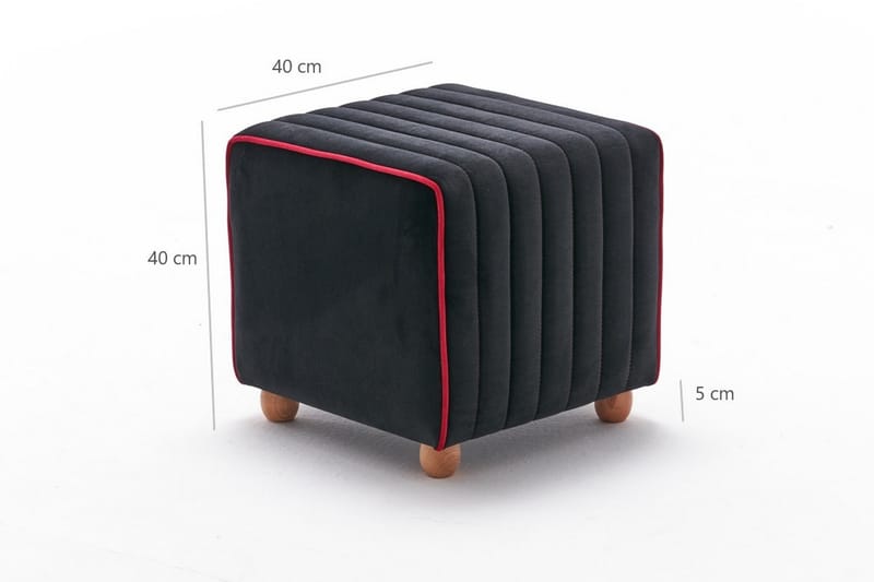 Sittepuff Mojajua - Svart / Natur - Puff