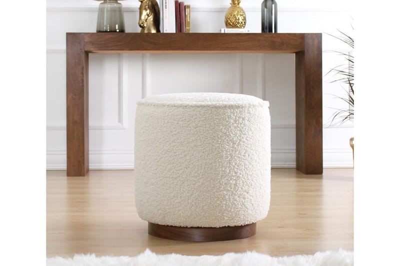 Sittepuff Monterey 42 cm - Hvit - Møbler - Stoler - Krakk - Puff