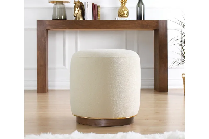 Sittepuff New Britain 42 cm - Beige - Møbler - Stoler - Krakk - Puff