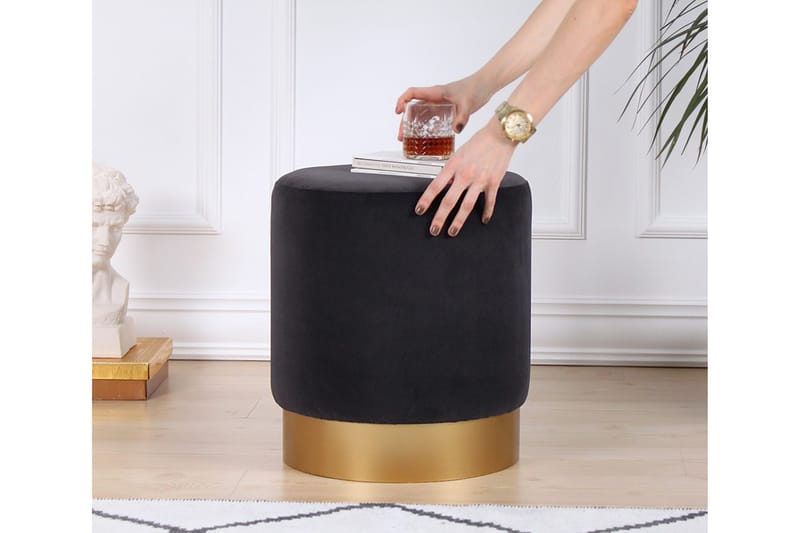 Sittepuff Rockville 40 cm - Grå - Møbler - Stoler - Krakk - Puff