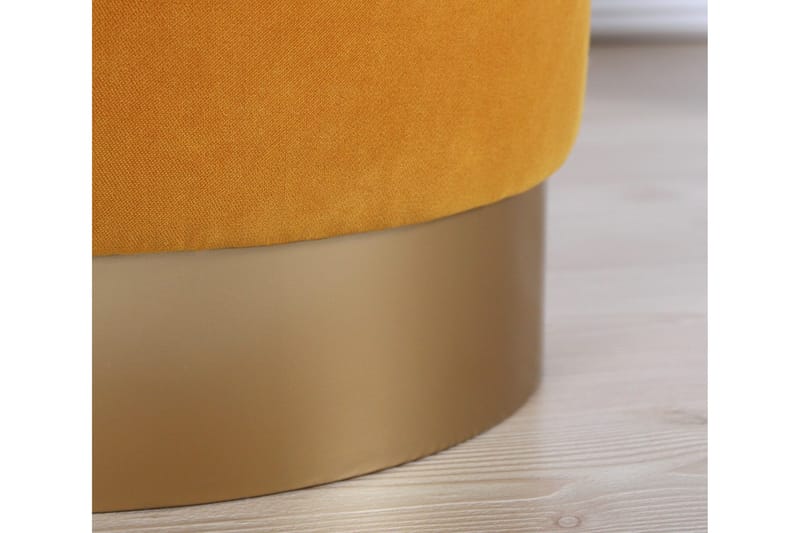Sittepuff Rockville 40 cm - Sennepsgul - Møbler - Stoler - Krakk - Puff