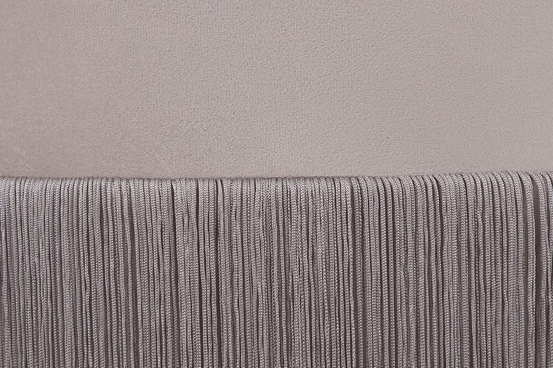 Sittepuff Sakhia med Frynser Fløyel - Beige - Møbler - Stoler - Krakk - Puff