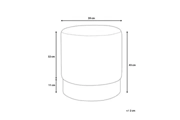 Sophia Sittepuff 39 cm - Blå - Møbler - Stoler - Krakk - Puff