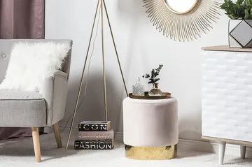 Sophia Sittepuff 39 cm - Rosa - Møbler - Stoler - Krakk - Puff