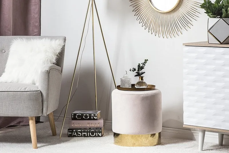 Sophia Sittepuff 39 cm - Rosa - Møbler - Stoler - Krakk - Puff