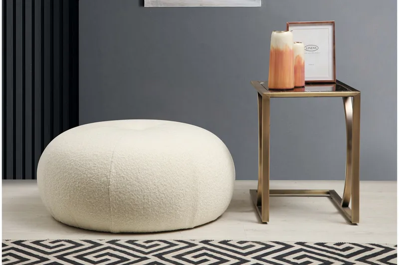 Springhill Sittepuff 55 cm - Hvit - Møbler - Stoler - Krakk - Puff