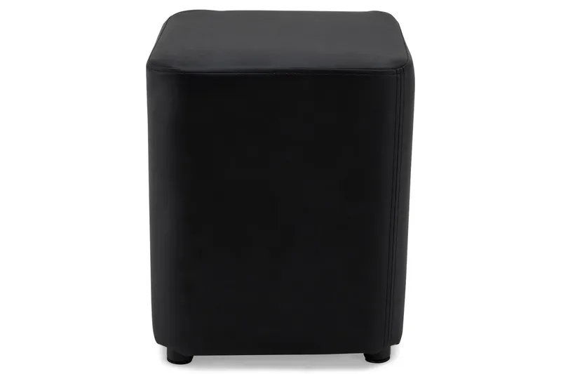 Square Puff Lær - Svart - Møbler - Stoler - Krakk - Puff