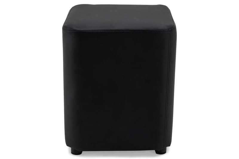 Square Puff Lær - Svart - Møbler - Stoler - Krakk - Puff