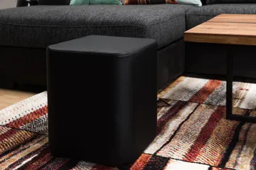 Square Puff Lær - Svart - Møbler - Stoler - Krakk - Puff