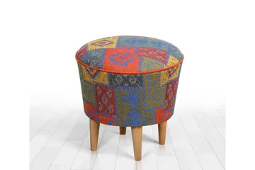 Sweetwater Sittepuff 42 cm - Rød/Blå - Møbler - Stoler - Krakk - Puff