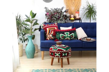 Tarrytown Sittepuff 46 cm - Flerfarget - Møbler - Stoler - Krakk - Puff