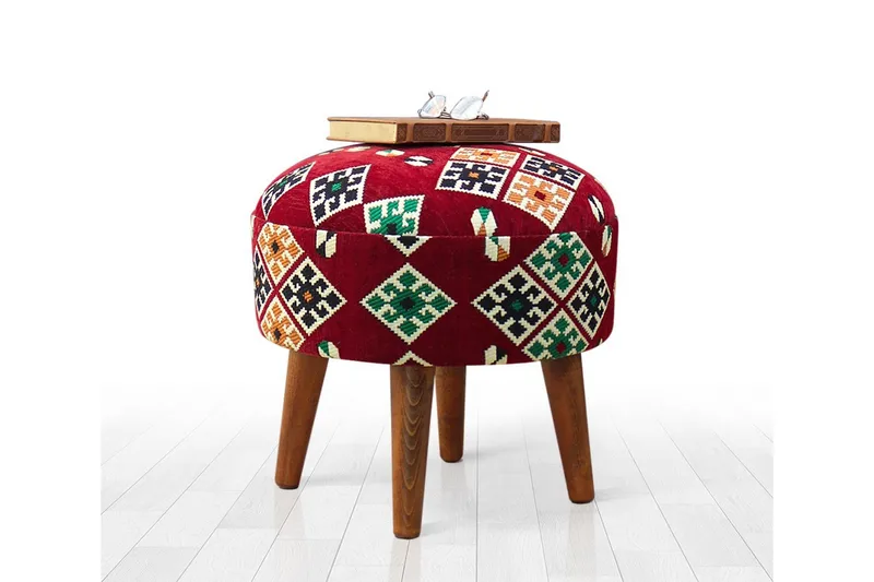 Tarrytown Sittepuff 46 cm, Rød/Grønn