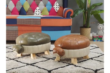 Tartaruga Sittepuff - Kunstlær/Grønn/Beige - Møbler - Stoler - Krakk - Puff