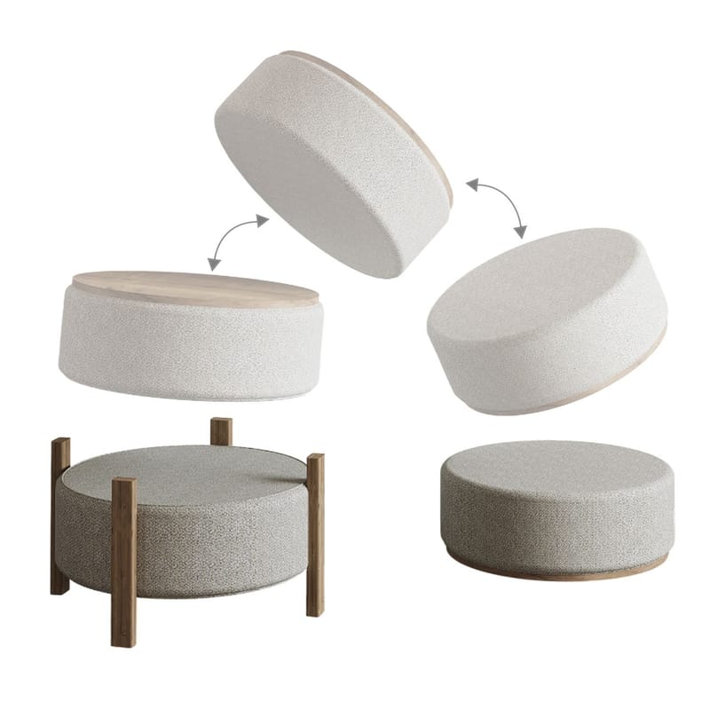 Tuffet Atelier Del Sofa - Møbler - Stoler - Krakk - Puff