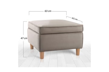 Puff Veyacen Brun - Brun - Møbler - Stoler - Krakk - Fotskammel