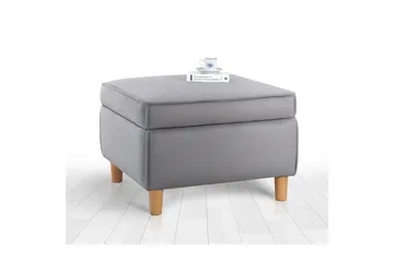 Puff Veyacen Grå - Grå - Møbler - Stoler - Krakk - Fotskammel