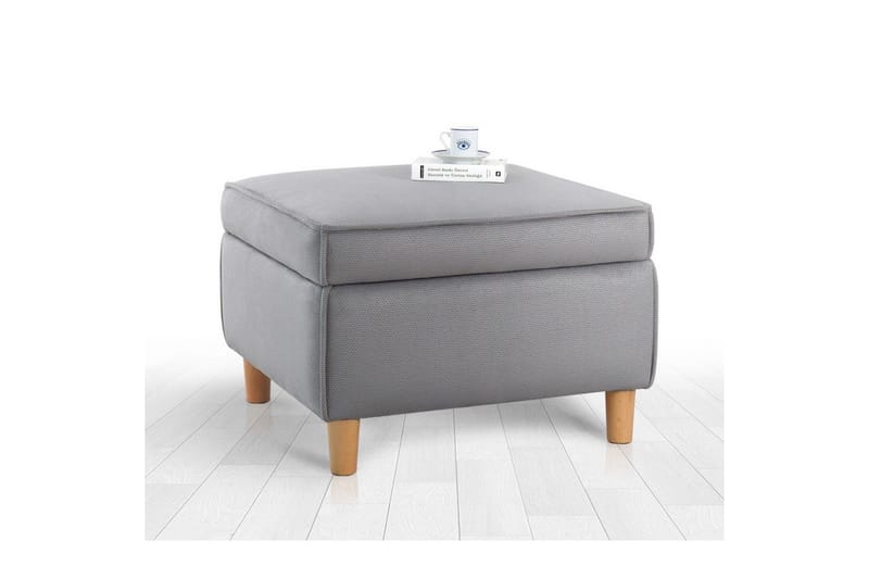 Puff Veyacen Grå - Grå - Møbler - Stoler - Krakk - Fotskammel