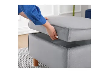 Puff Veyacen Grå - Grå - Møbler - Stoler - Krakk - Fotskammel