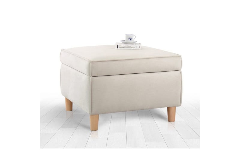Puff Veyacen Krem - Krem - Møbler - Stoler - Krakk - Fotskammel