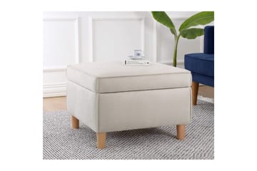 Puff Veyacen Krem - Krem - Møbler - Stoler - Krakk - Fotskammel