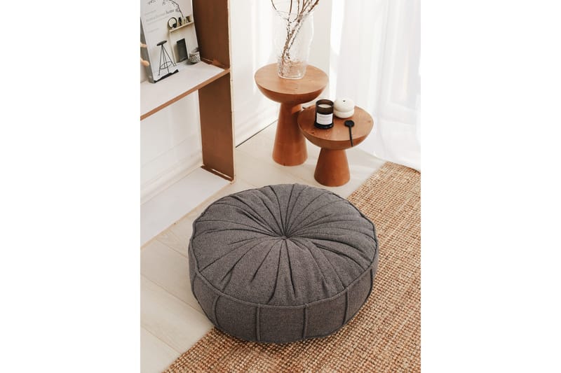 Vintage Sittepuff 60 cm, Antrasitt