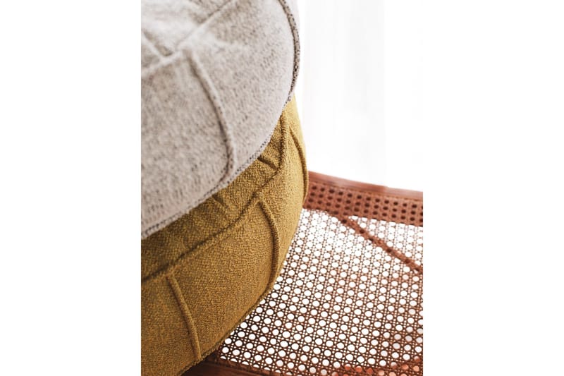 Vintage Sittepuff 60 cm - Gul - Møbler - Stoler - Krakk - Puff