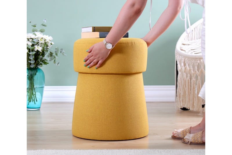 Waterford Sittepuff 40 cm - Sennepsgul - Møbler - Stoler - Krakk - Puff