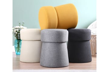 Waterford Sittepuff 40 cm - Sennepsgul - Møbler - Stoler - Krakk - Puff