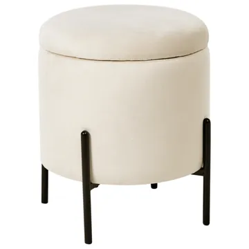 Puff Wenona - Lys beige - Møbler - Stoler - Krakk - Puff