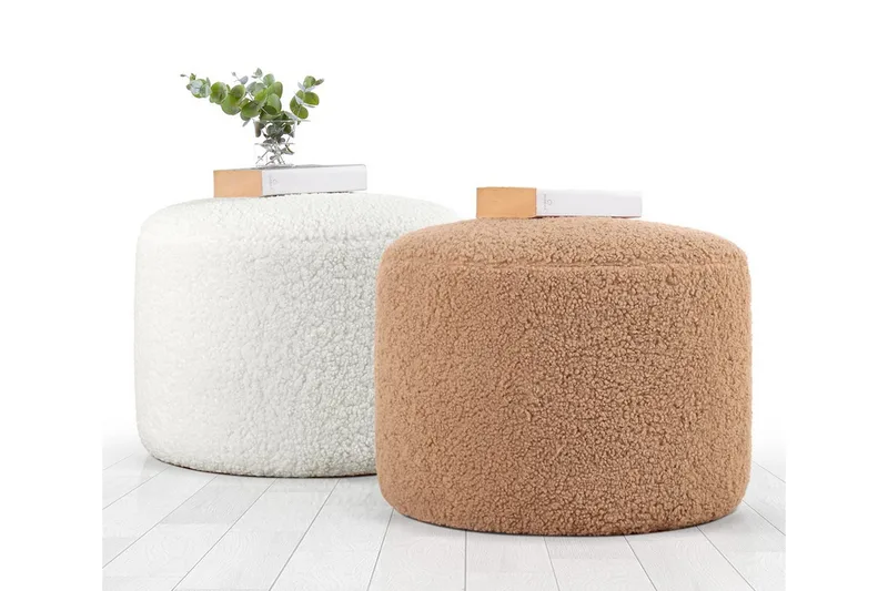 Whitman Sittepuff 54 cm - Brun - Møbler - Stoler - Krakk - Puff