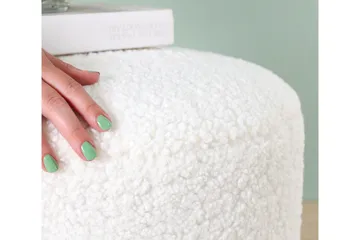 Whitman Sittepuff 54 cm - Hvit - Møbler - Stoler - Krakk - Puff