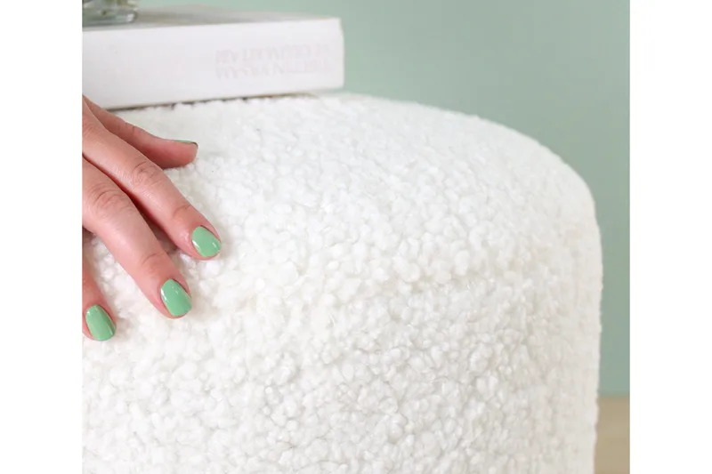 Whitman Sittepuff 54 cm - Hvit - Møbler - Stoler - Krakk - Puff