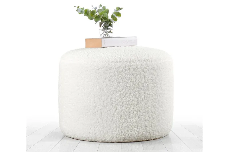 Whitman Sittepuff 54 cm - Hvit - Møbler - Stoler - Krakk - Puff