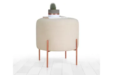 Yellowknife Sittepuff 40 cm - Beige - Møbler - Stoler - Krakk - Puff