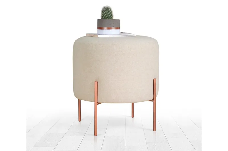 Yellowknife Sittepuff 40 cm - Beige - Møbler - Stoler - Krakk - Puff