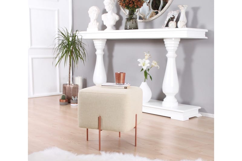 Yellowknife Sittepuff 40 cm - Beige - Møbler - Stoler - Krakk - Puff