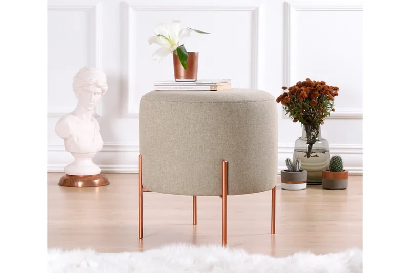 Yellowknife Sittepuff 40 cm - Brun - Møbler - Stoler - Krakk - Puff