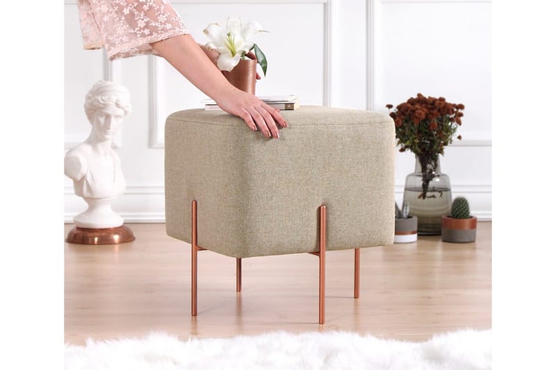 Yellowknife Sittepuff 40 cm - Brun - Møbler - Stoler - Krakk - Puff