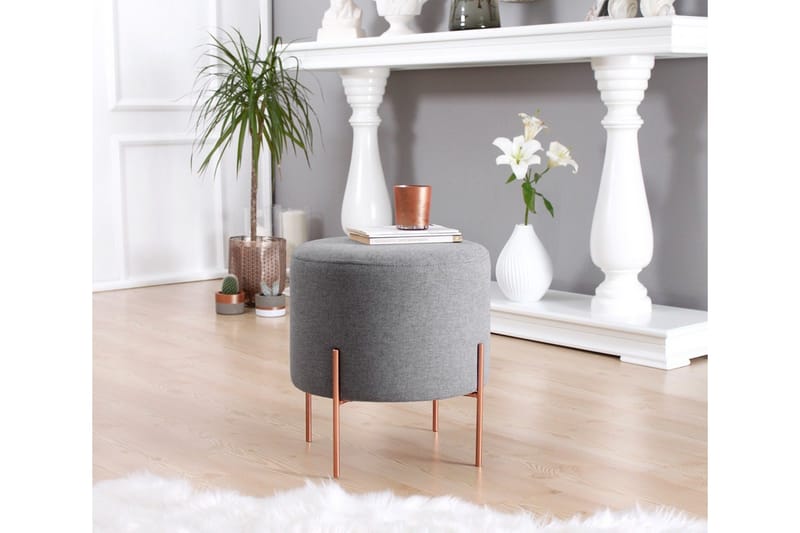 Yellowknife Sittepuff 40 cm - Grå - Møbler - Stoler - Krakk - Puff