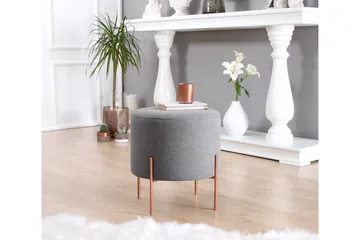 Yellowknife Sittepuff 40 cm - Grå - Møbler - Stoler - Krakk - Puff