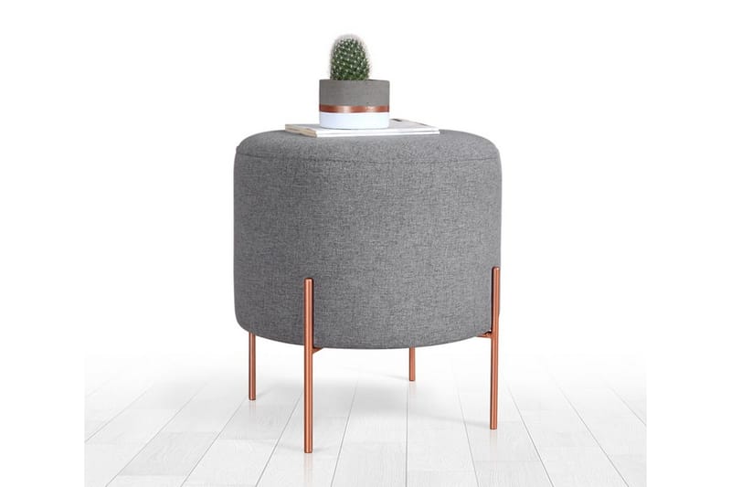 Yellowknife Sittepuff 40 cm - Grå - Møbler - Stoler - Krakk - Puff